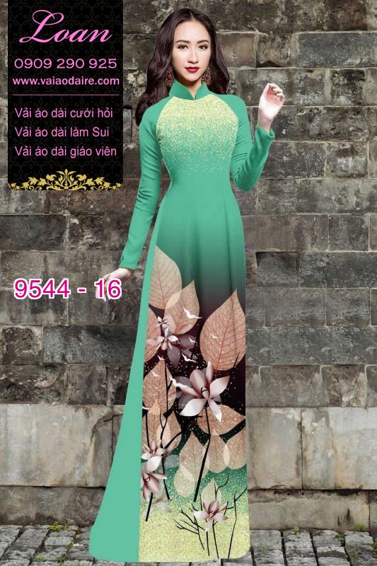 Vải áo dài hoa 3D