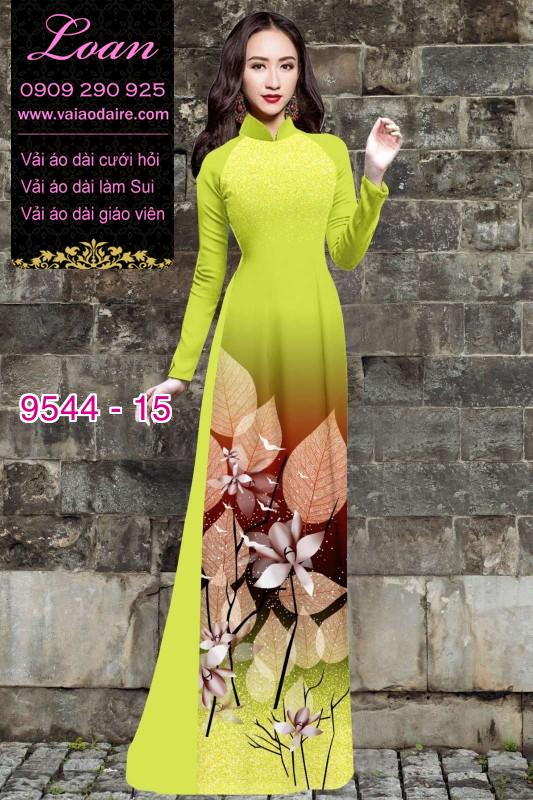 Vải áo dài hoa 3D