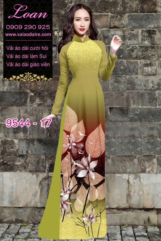 Vải áo dài hoa 3D