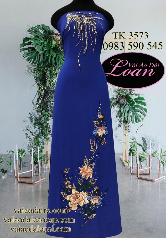 Vải áo dài lụa kết hoa