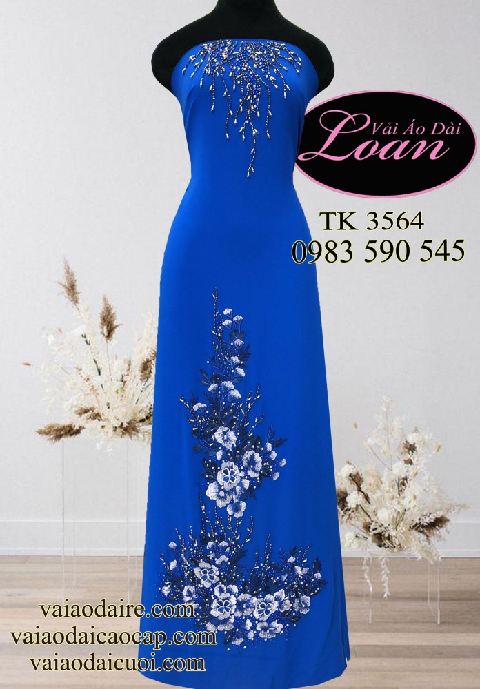 Vải áo dài lụa kết hoa