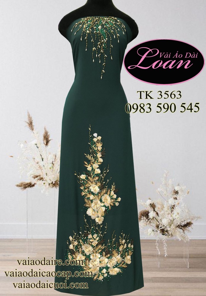 Vải áo dài lụa kết hoa