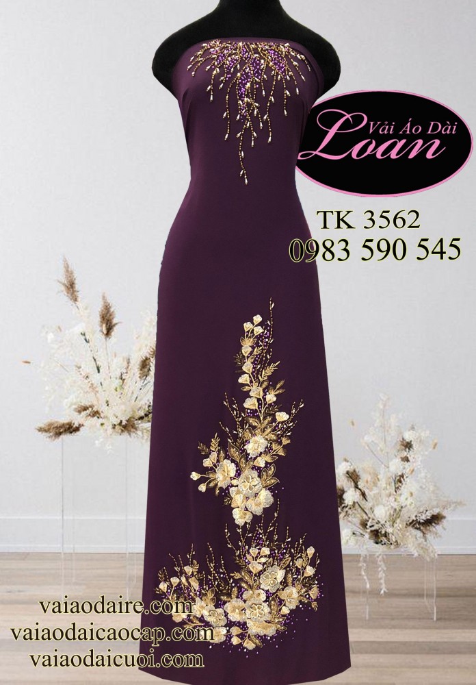 Vải áo dài lụa kết hoa