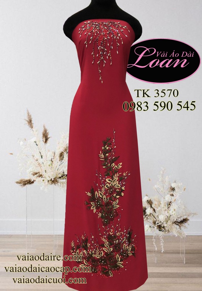 Vải áo dài lụa kết hoa