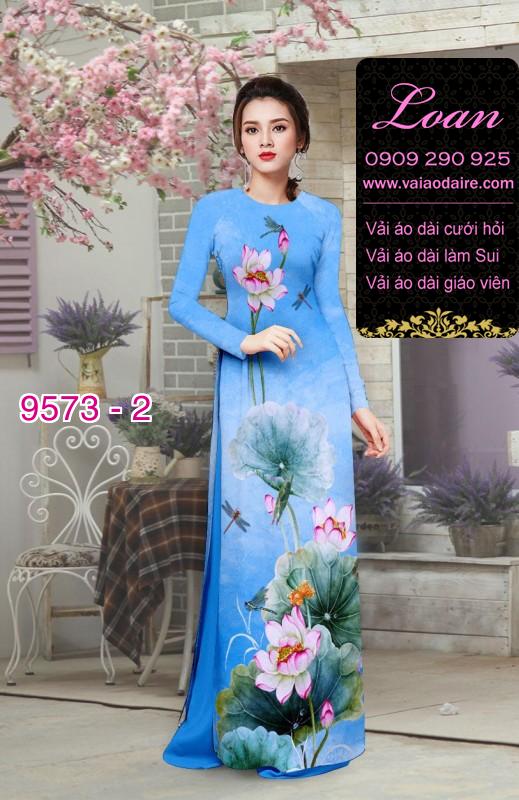 Vải áo dài hoa Sen