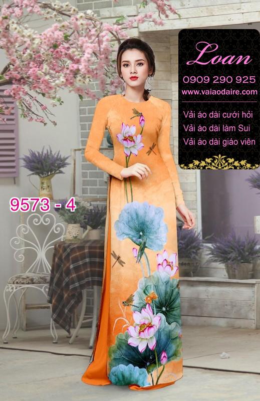 Vải áo dài hoa Sen