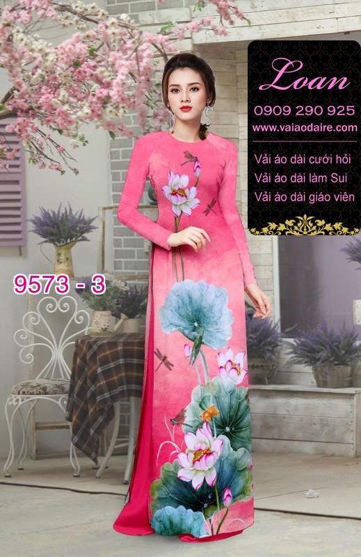 Vải áo dài hoa Sen