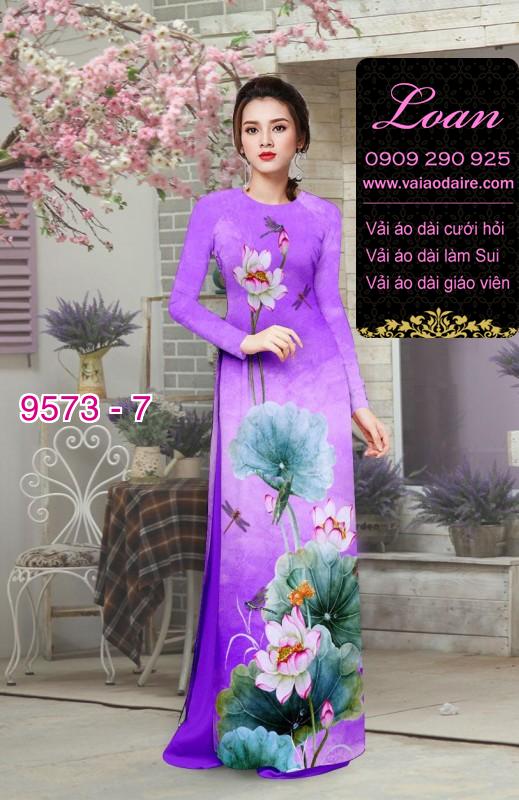 Vải áo dài hoa Sen