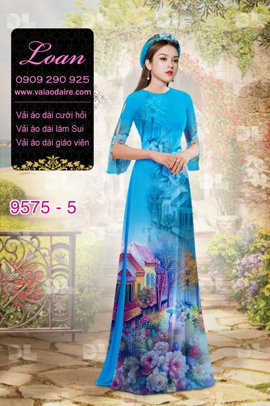 Vải áo dài hoa 3D Vải áo dài hoa 3D