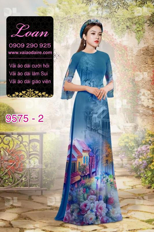 Vải áo dài hoa 3D Vải áo dài hoa 3D