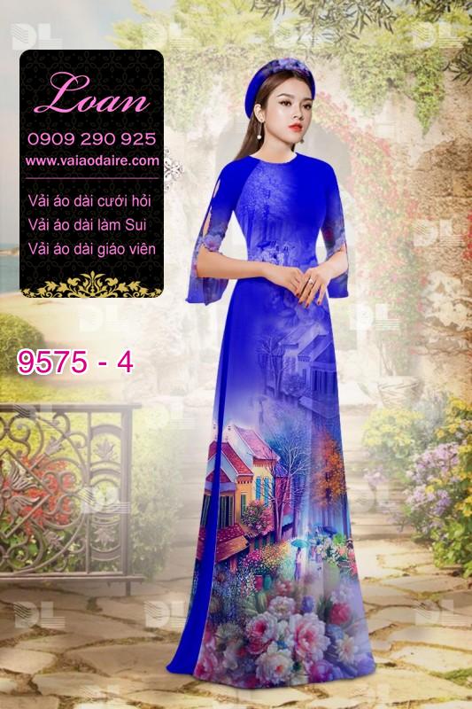 Vải áo dài hoa 3D Vải áo dài hoa 3D