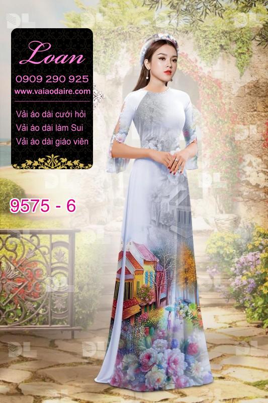 Vải áo dài hoa 3D Vải áo dài hoa 3D