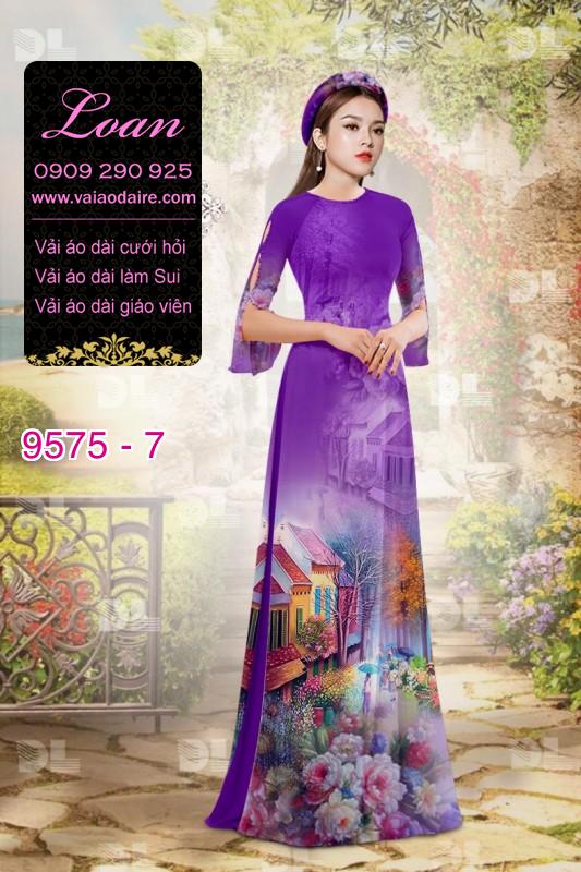 Vải áo dài hoa 3D Vải áo dài hoa 3D