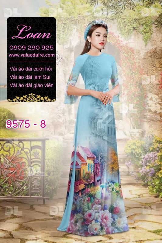 Vải áo dài hoa 3D Vải áo dài hoa 3D