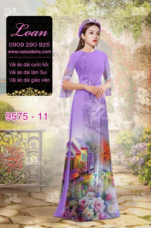 Vải áo dài hoa 3D Vải áo dài hoa 3D
