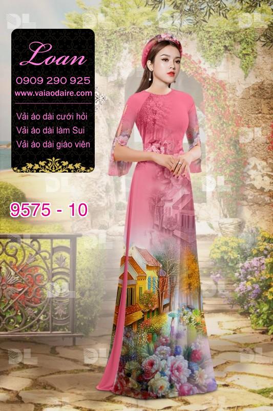 Vải áo dài hoa 3D Vải áo dài hoa 3D