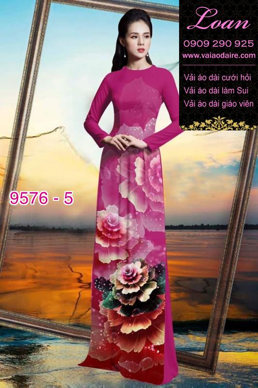 Vải áo dài hoa ảo 3D