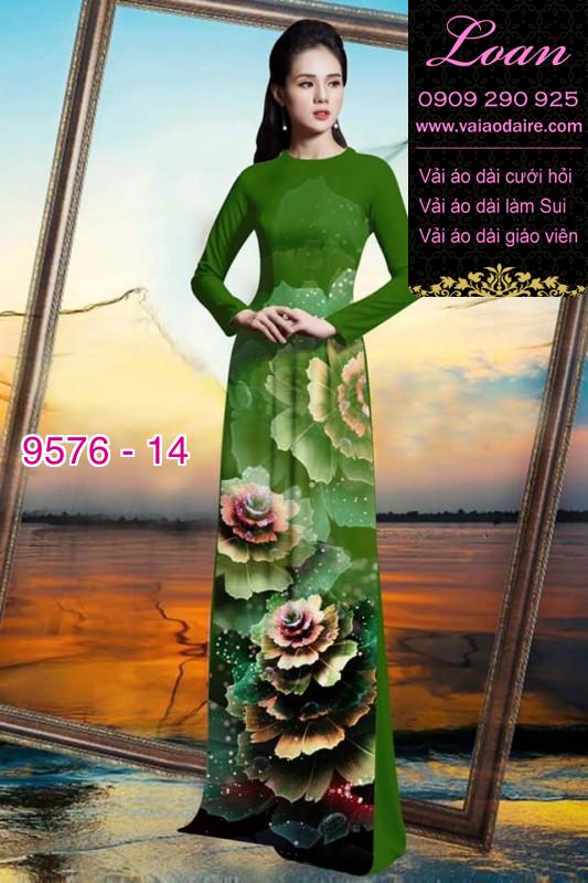 Vải áo dài hoa ảo 3D
