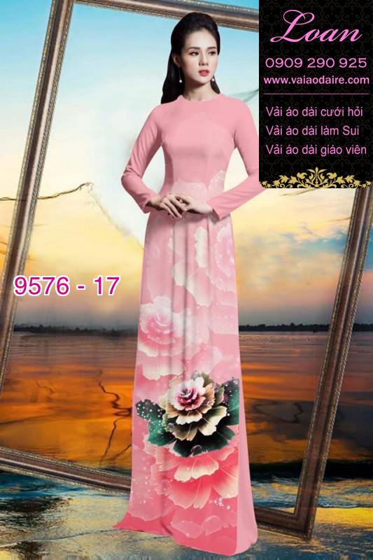 Vải áo dài hoa ảo 3D