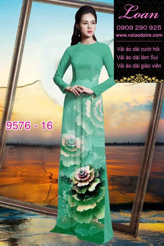 Vải áo dài hoa ảo 3D