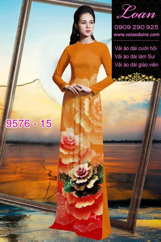 Vải áo dài hoa ảo 3D