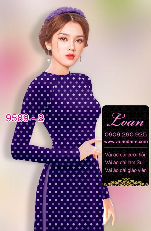 Vải áo dài chấm bi