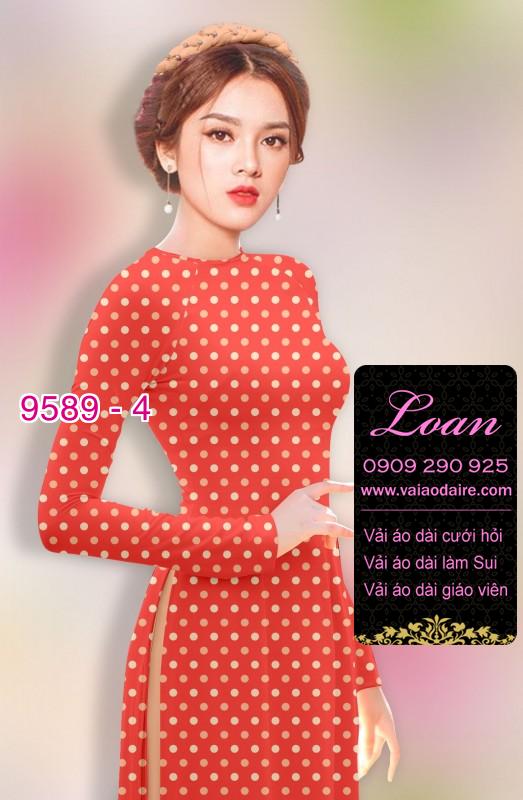 Vải áo dài chấm bi