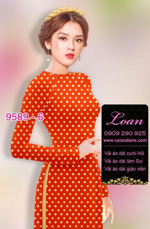 Vải áo dài chấm bi