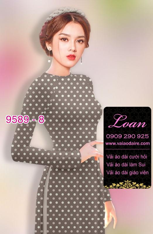 Vải áo dài chấm bi