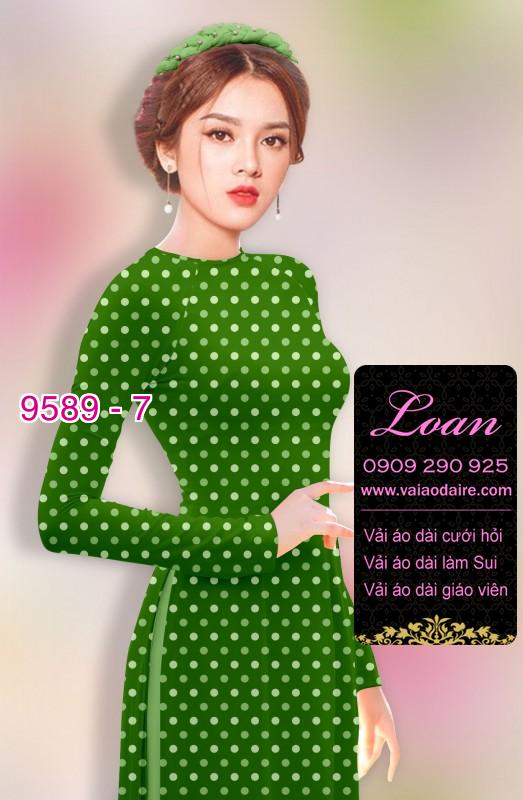 Vải áo dài chấm bi