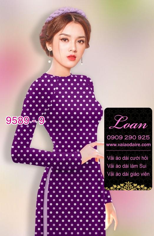 Vải áo dài chấm bi