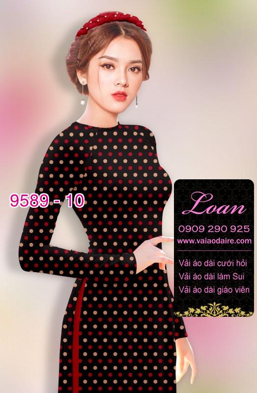 Vải áo dài chấm bi