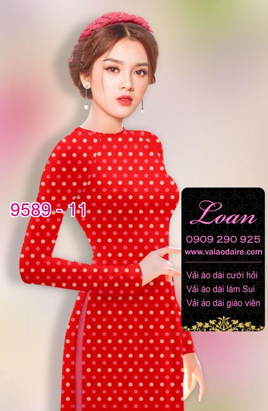 Vải áo dài chấm bi