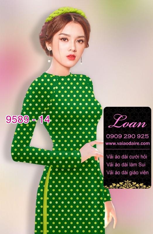Vải áo dài chấm bi
