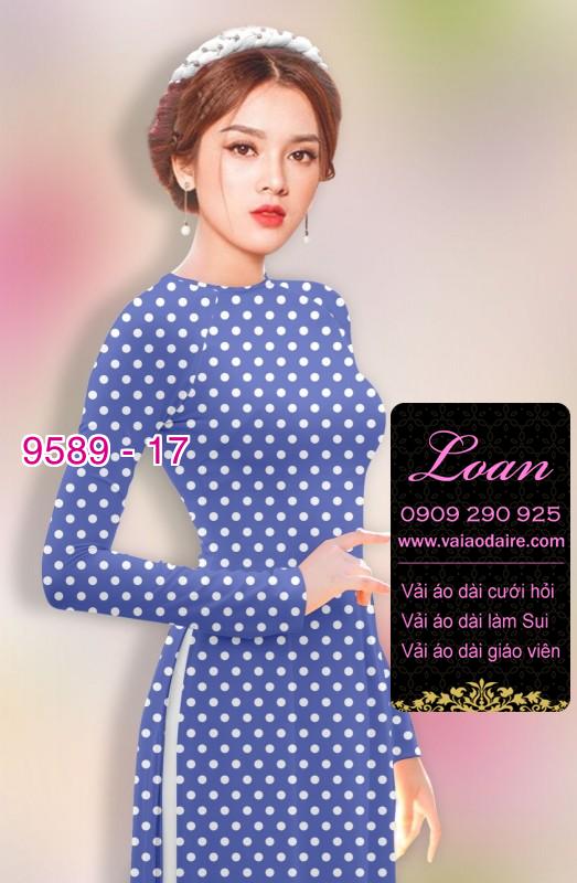 Vải áo dài chấm bi