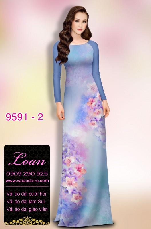 Vải áo dài hoa 3D