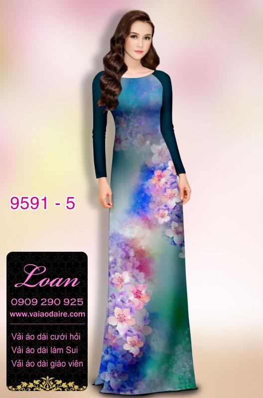 Vải áo dài hoa 3D