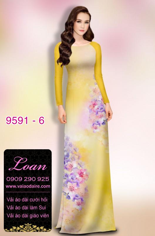 Vải áo dài hoa 3D