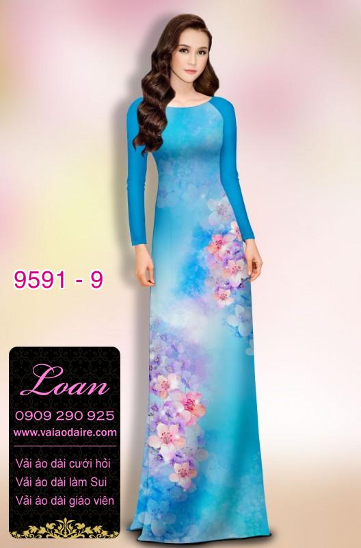 Vải áo dài hoa 3D