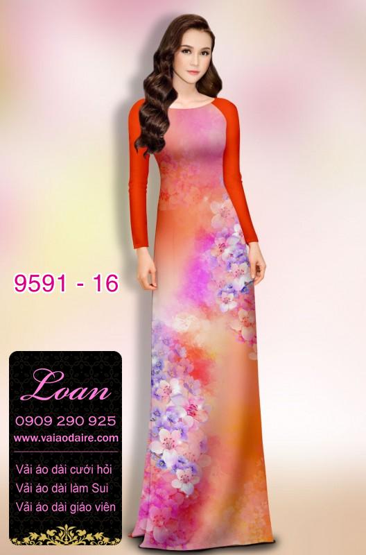Vải áo dài hoa 3D