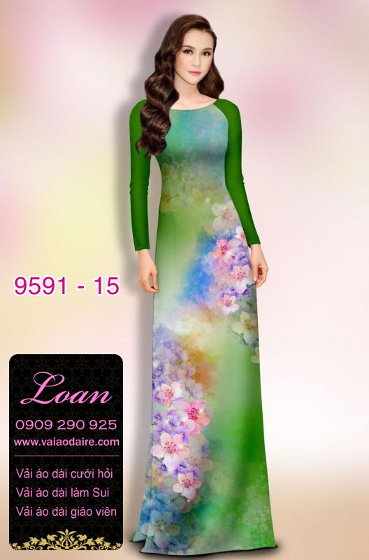 Vải áo dài hoa 3D
