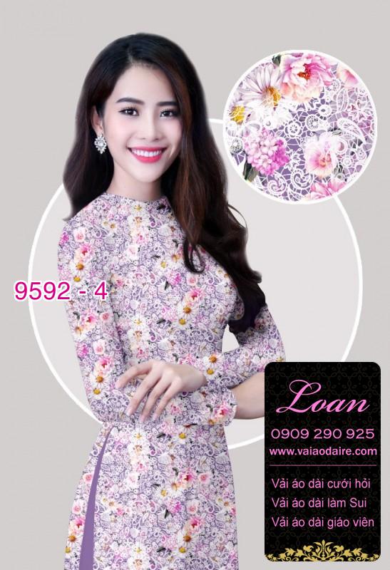 Vải áo dài hoa nhí