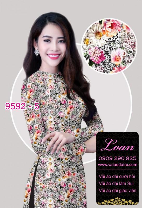 Vải áo dài hoa nhí