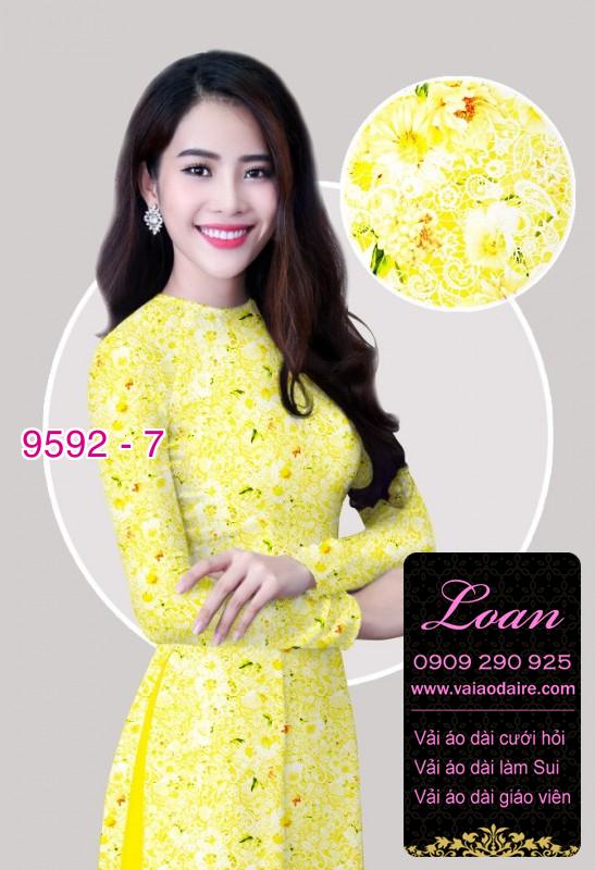 Vải áo dài hoa nhí