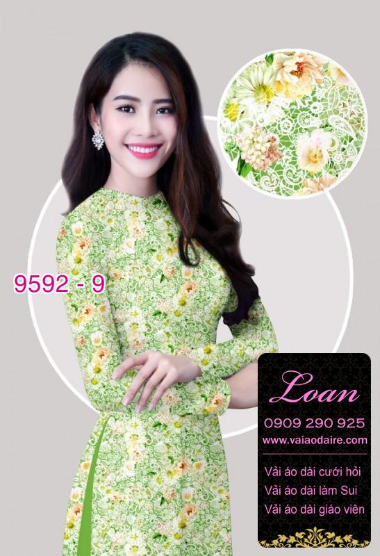 Vải áo dài hoa nhí