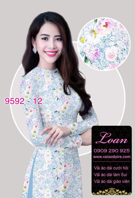 Vải áo dài hoa nhí