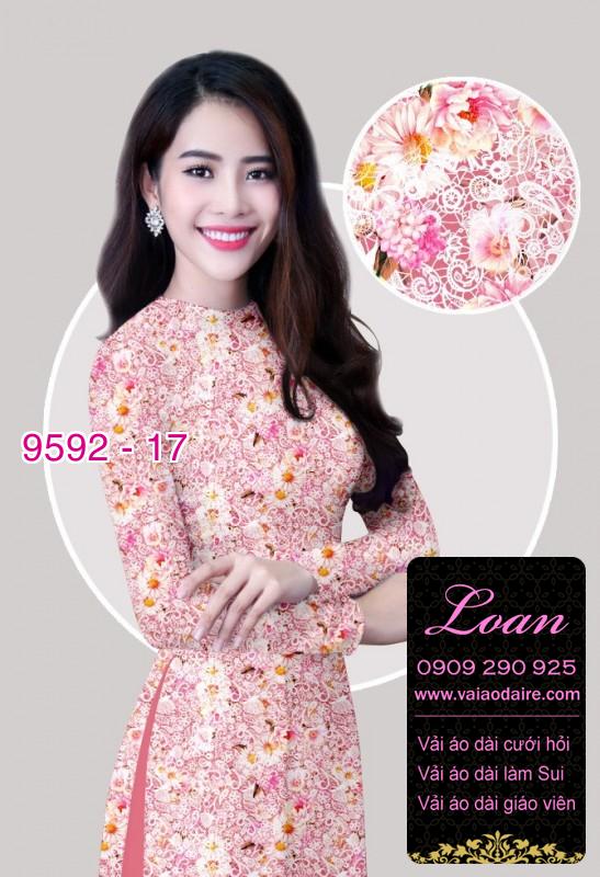 Vải áo dài hoa nhí