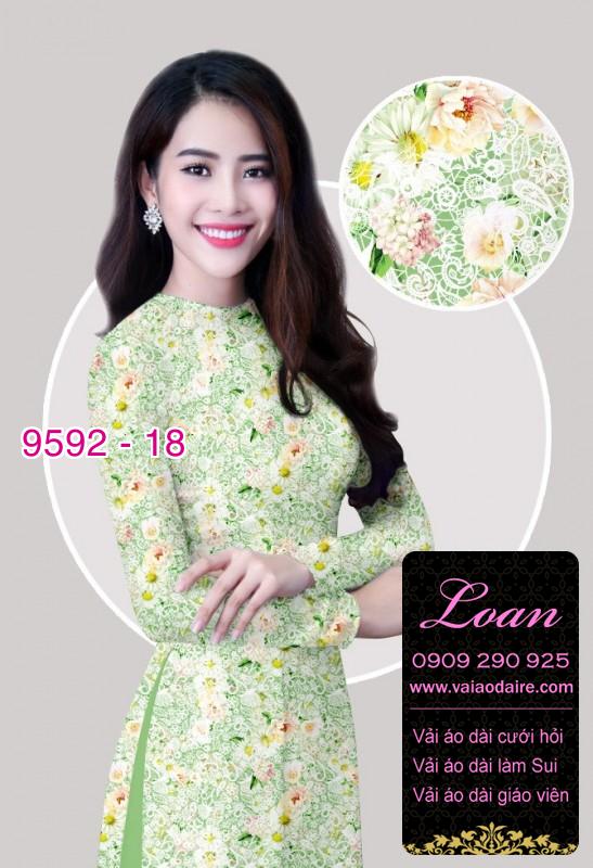 Vải áo dài hoa nhí