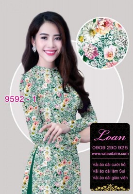 Vải áo dài hoa nhí-DT 9592