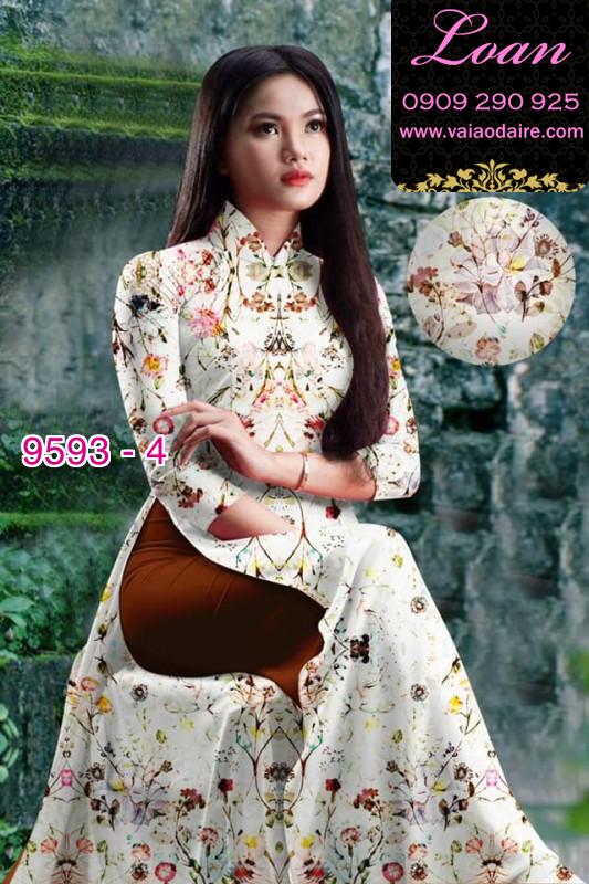 Vải áo dài hoa nhỏ